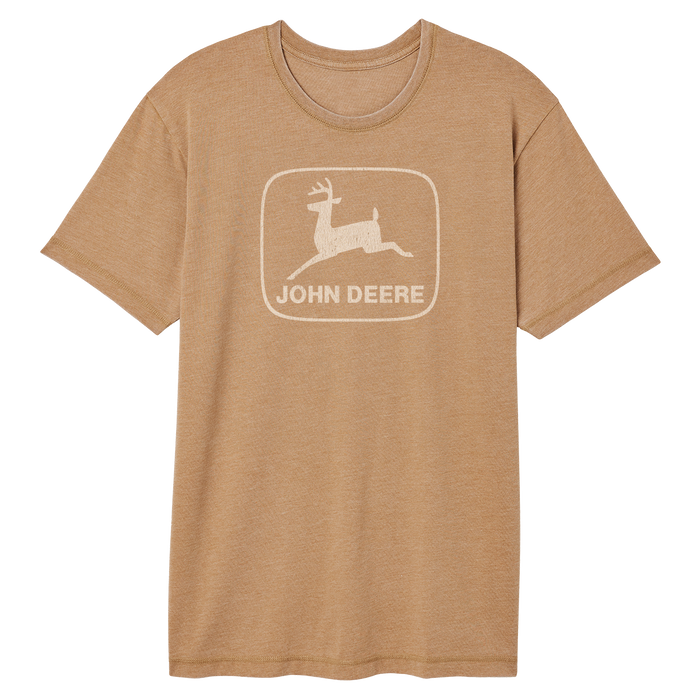 John Deere Mens Vintage Style Brown T-Shirt