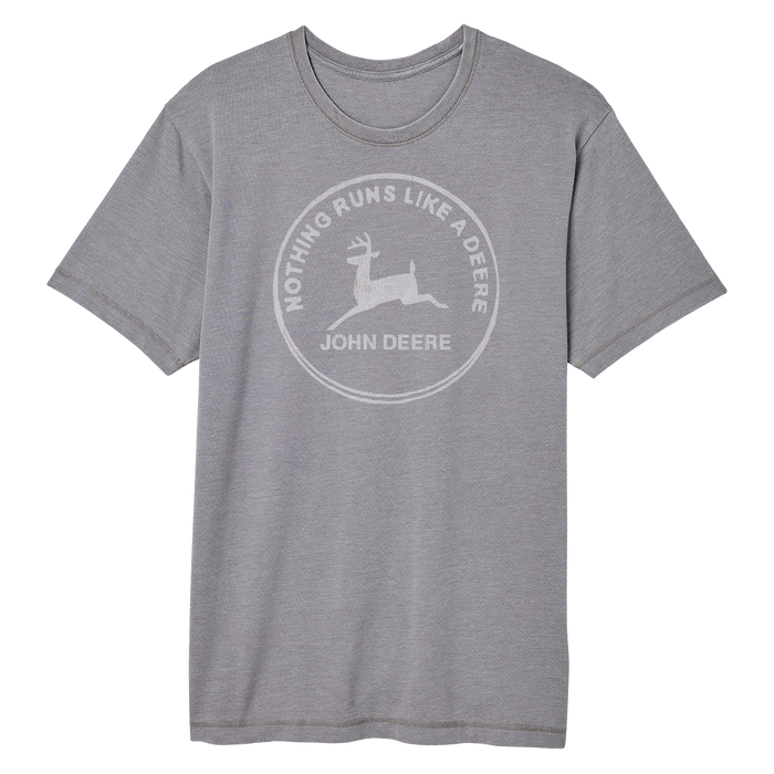 John Deere Mens Grey Vintage Sign T-Shirt