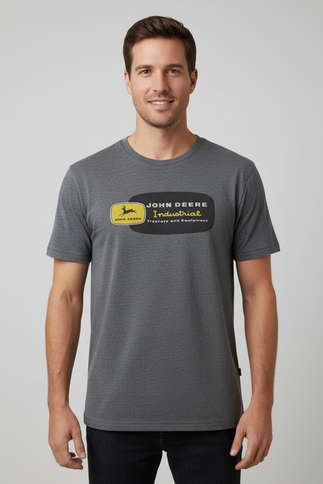 John Deere Mens Grey "Industrial Equipment" T-Shirt