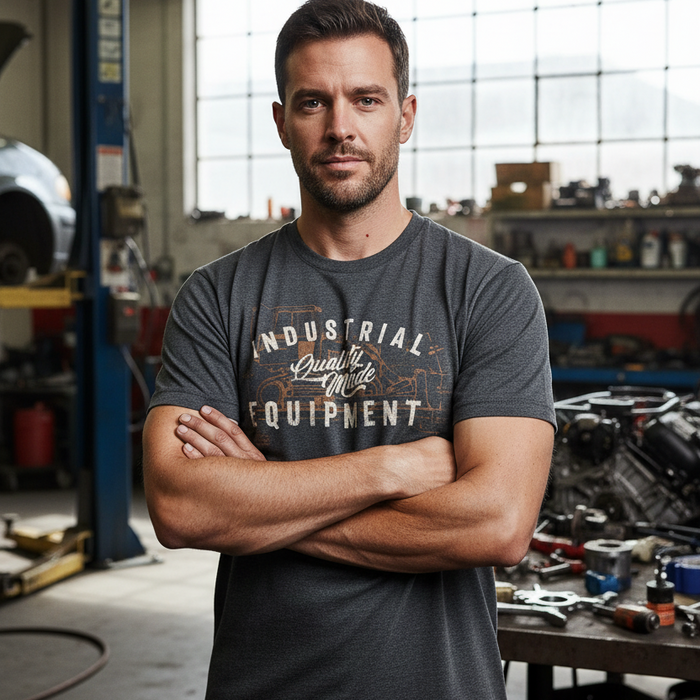 John Deere Men's Black Vintage Sign T-Shirt