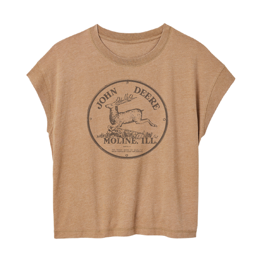 John Deere Ladies Brown Buck T-Shirt