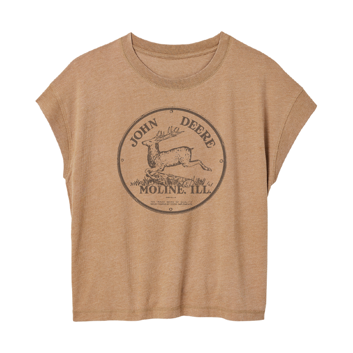 John Deere Ladies Brown Buck T-Shirt