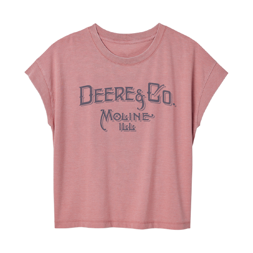 John Deere Ladies Vintage Rouge "Deere & Co" T-Shirt