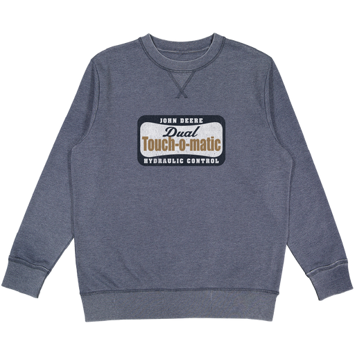 John Deere Mens Navy Vintage "Touch-O-Matic" Fleece Sweatshirt