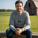John Deere Men's Grey Vintage Fleece Sweatshirt