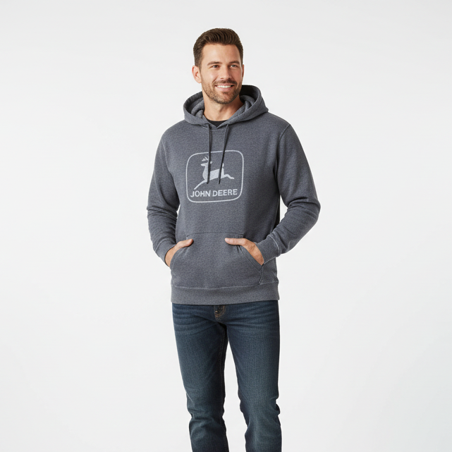John Deere Men's Vintage Navy Hoodie