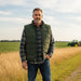 John Deere Men's Olive Polyfill Zipper Vest