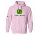 John Deere Ladies Pink Logo Fleece Hoodie