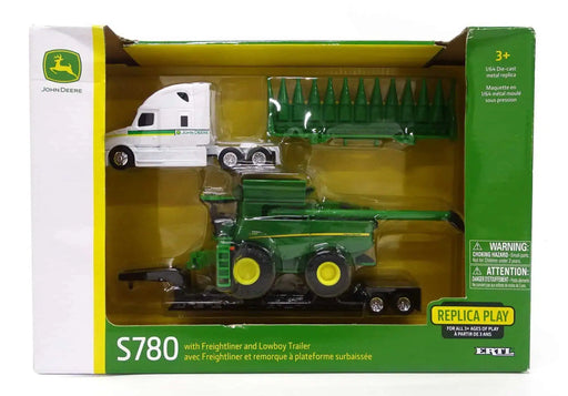 John Deere 1:64 S780 Combine with Semi & Trailer