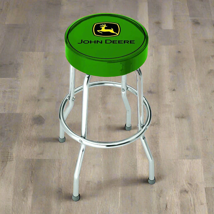 John Deere Green Garage Stool