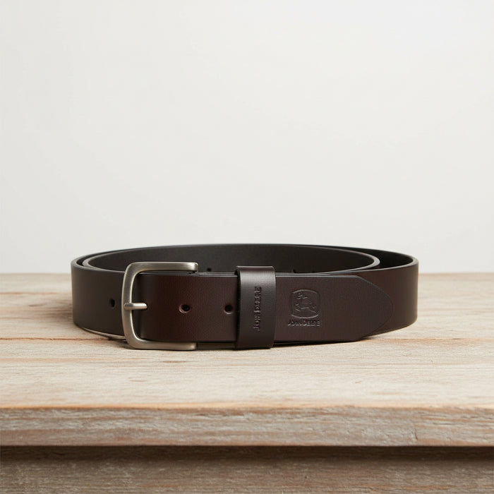 John Deere Mens Bridle Leather Belt