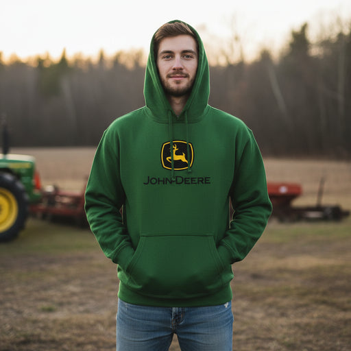 John Deere Men's Green Classic Logo Fleece Hoodie