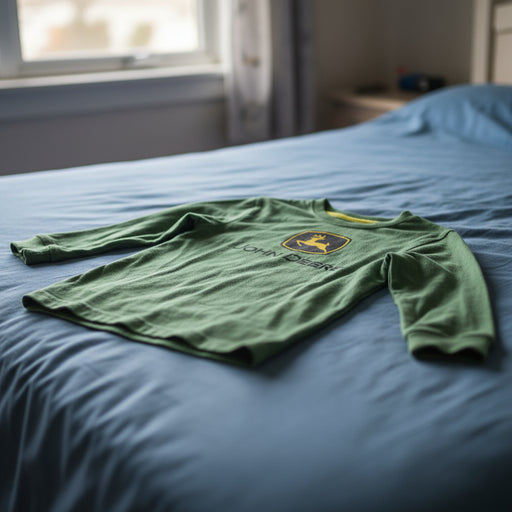 John Deere Boy Youth Green Logo Long Sleeve