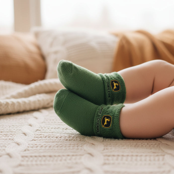 John Deere Infant Boys Green Bootie Sock