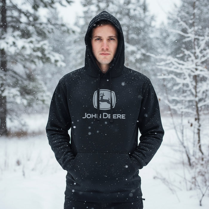 John Deere Men's Black Poly Hoodie