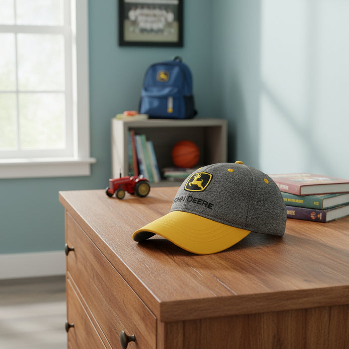 John Deere Youth Boys Construction Logo Cap