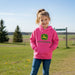 John Deere Youth Girls Hot Pink Hoodie