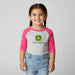 John Deere Toddler Girls 3/4 Sleeve Pink Tee