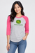 John Deere Ladies Raglan 3/4 Sleeve Tee
