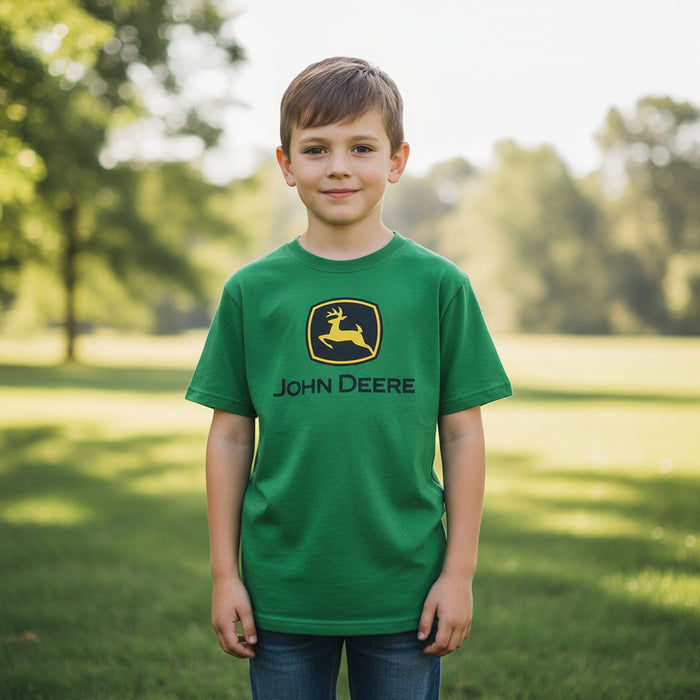 John Deere Youth Boys Green Logo Tee
