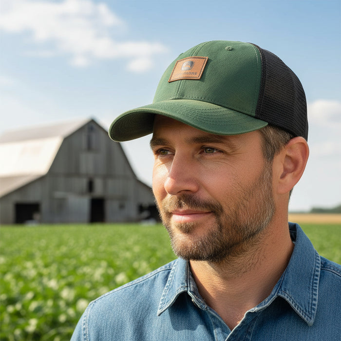 John Deere Washed Green Cap With Patch