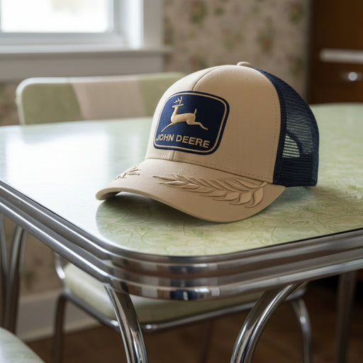 John Deere Mens Navy & Gold Logo Cap