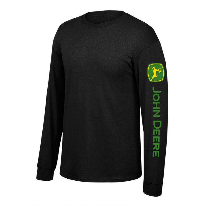 John Deere Mens Black Long Sleeve