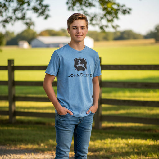 John Deere Youth Boys Vintage Indigo Tee