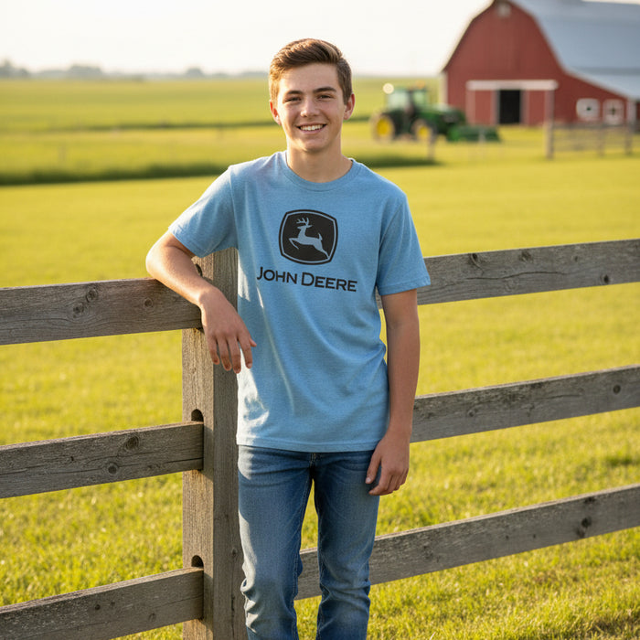 John Deere Youth Boys Vintage Indigo Tee