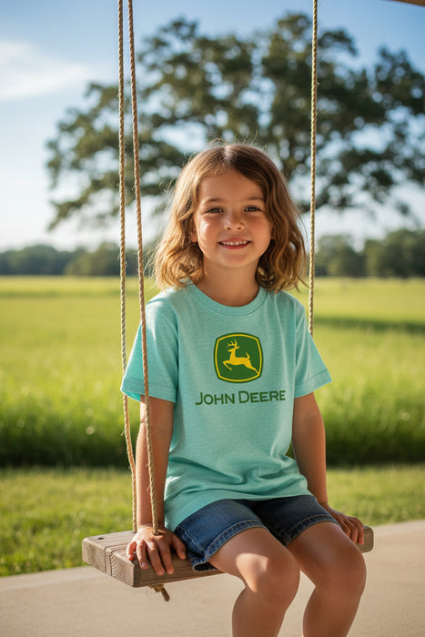 John Deere Youth Girls Glitter Tee