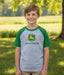 John Deere Youth Boys Raglan Logo Tee