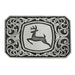 John Deere Antiqued Silver Filigree Buckle