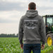 John Deere Men's Charcoal B&W Tractor Hood