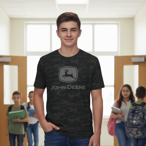 John Deere Youth Boys Logo Camo Tee