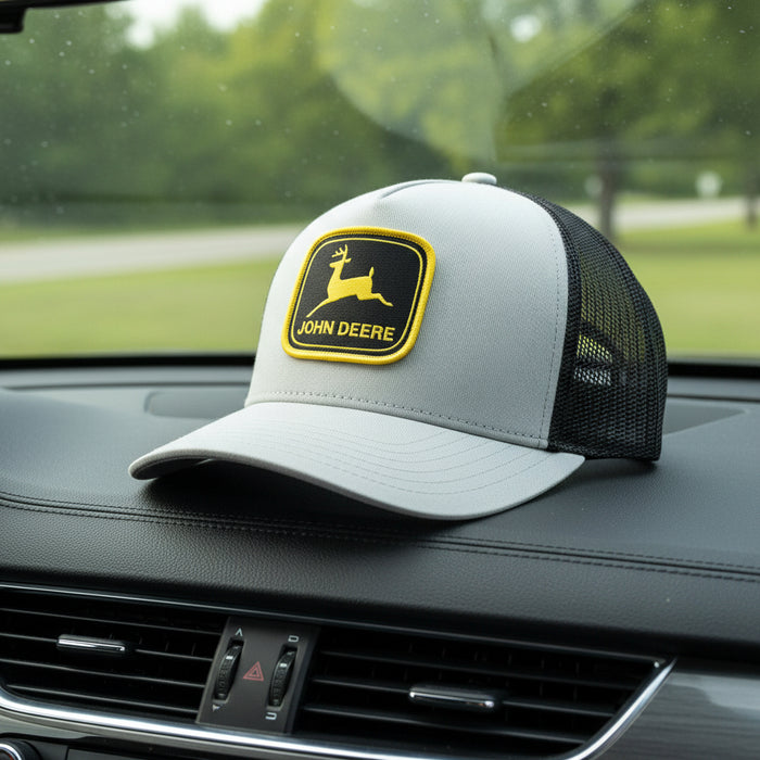 John Deere Black Vintage Logo Hat