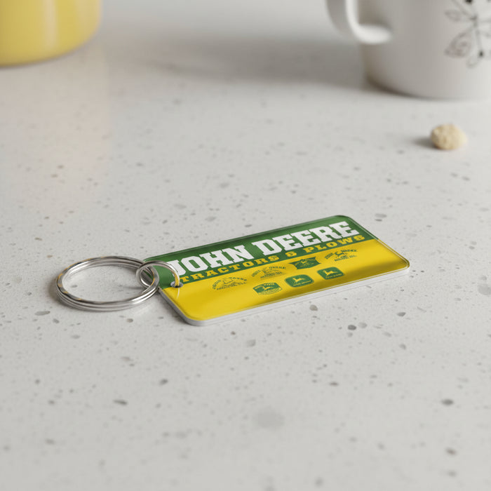 John Deere Green Vintage Logo Key Ring