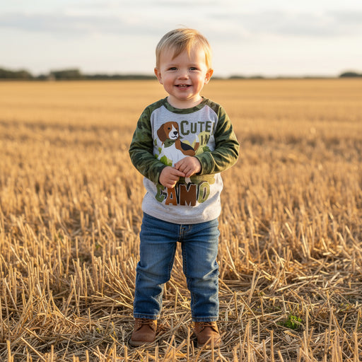 John Deere Toddler Boys Cuter in Camo Long Sleeve Tee