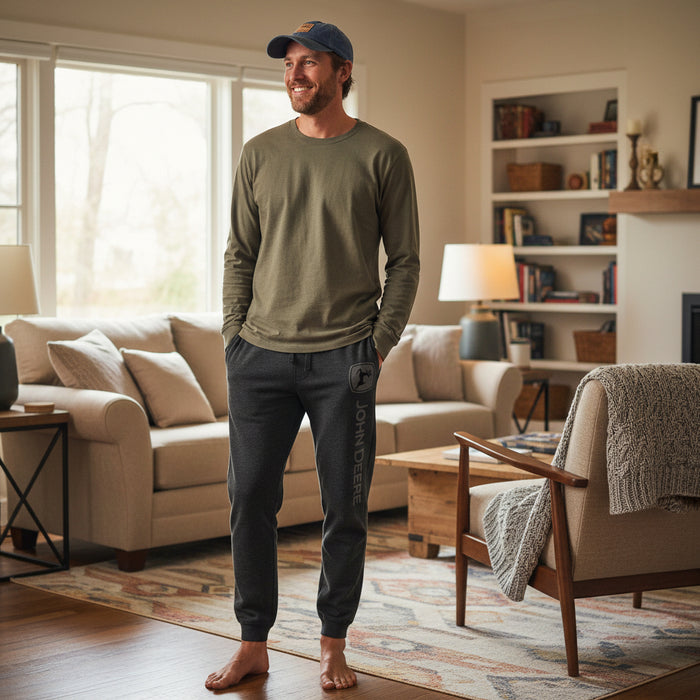 John Deere Men's Dark Grey Fleece Pants