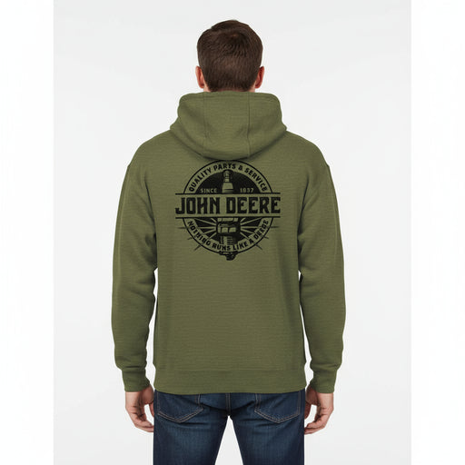 John Deere Men's Olive Sparkplug Pullover Hoodie