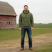 John Deere Men's Olive Sparkplug Pullover Hoodie