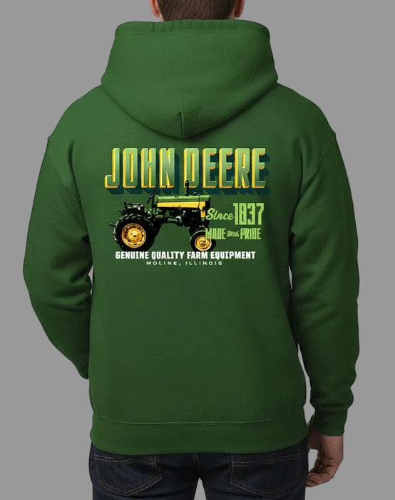 John Deere Men's Vintage Tractor Pullover Hoodie