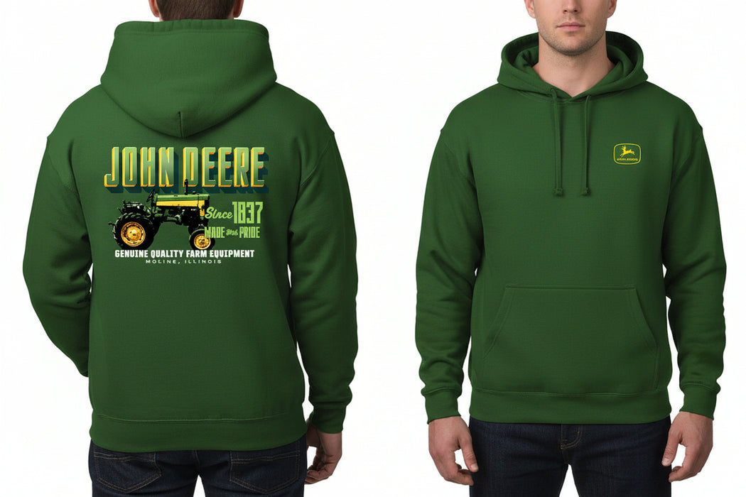 John Deere Men's Vintage Tractor Pullover Hoodie