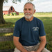 John Deere Men's Indigo Newsprint Tee
