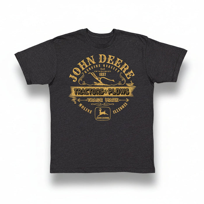 John Deere Men's Tractors & Plows Heathered Tee