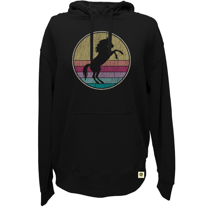 John Deere Rainbow Horse Pullover Hood