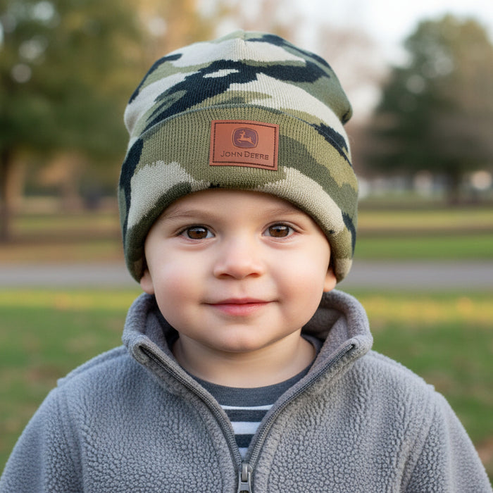John Deere Kids Camo Knit Beanie