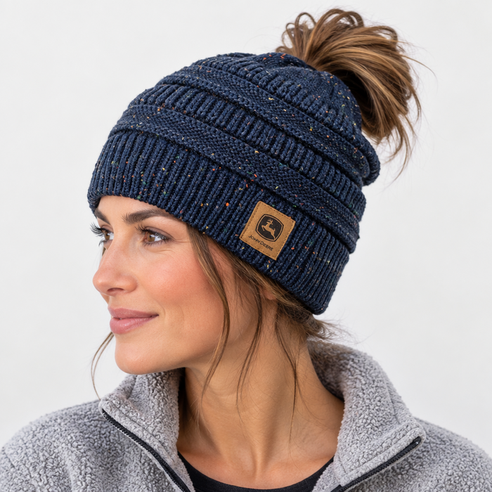 John Deere Ladies Bun Beanie
