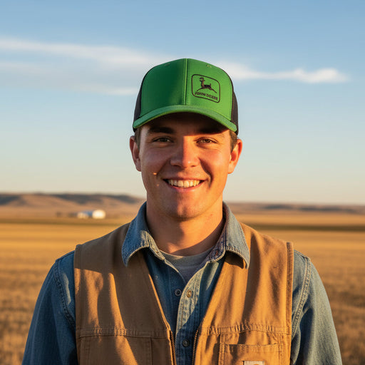 John Deere Moline 112 Black Mesh Back Cap