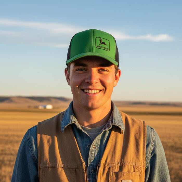 John Deere Moline 112 Black Mesh Back Cap