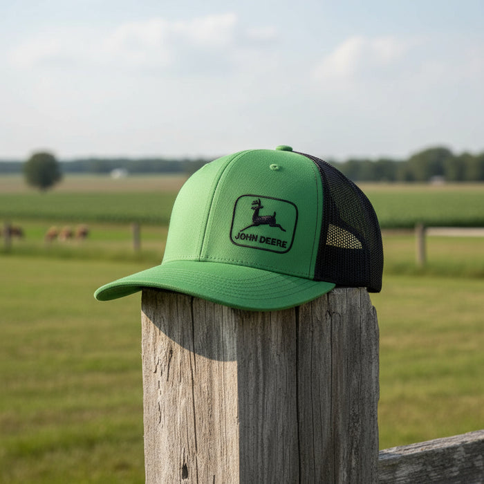 John Deere Moline 112 Black Mesh Back Cap